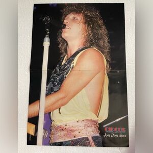 Vintage Jon Bon Jovi centerfold pinup